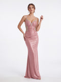 Blush Pink Embellished Mermaid Evening Gown