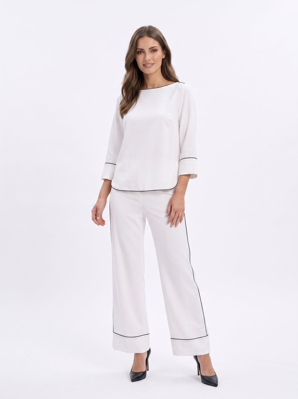 Women's White Wide-Leg Pants | Premium European Tailored Trousers