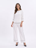 Women's White Wide-Leg Pants | Premium European Tailored Trousers