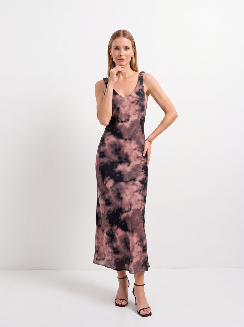 Women's Tie-Dye Maxi Dress | Premium European Sleeveless Evening Dress