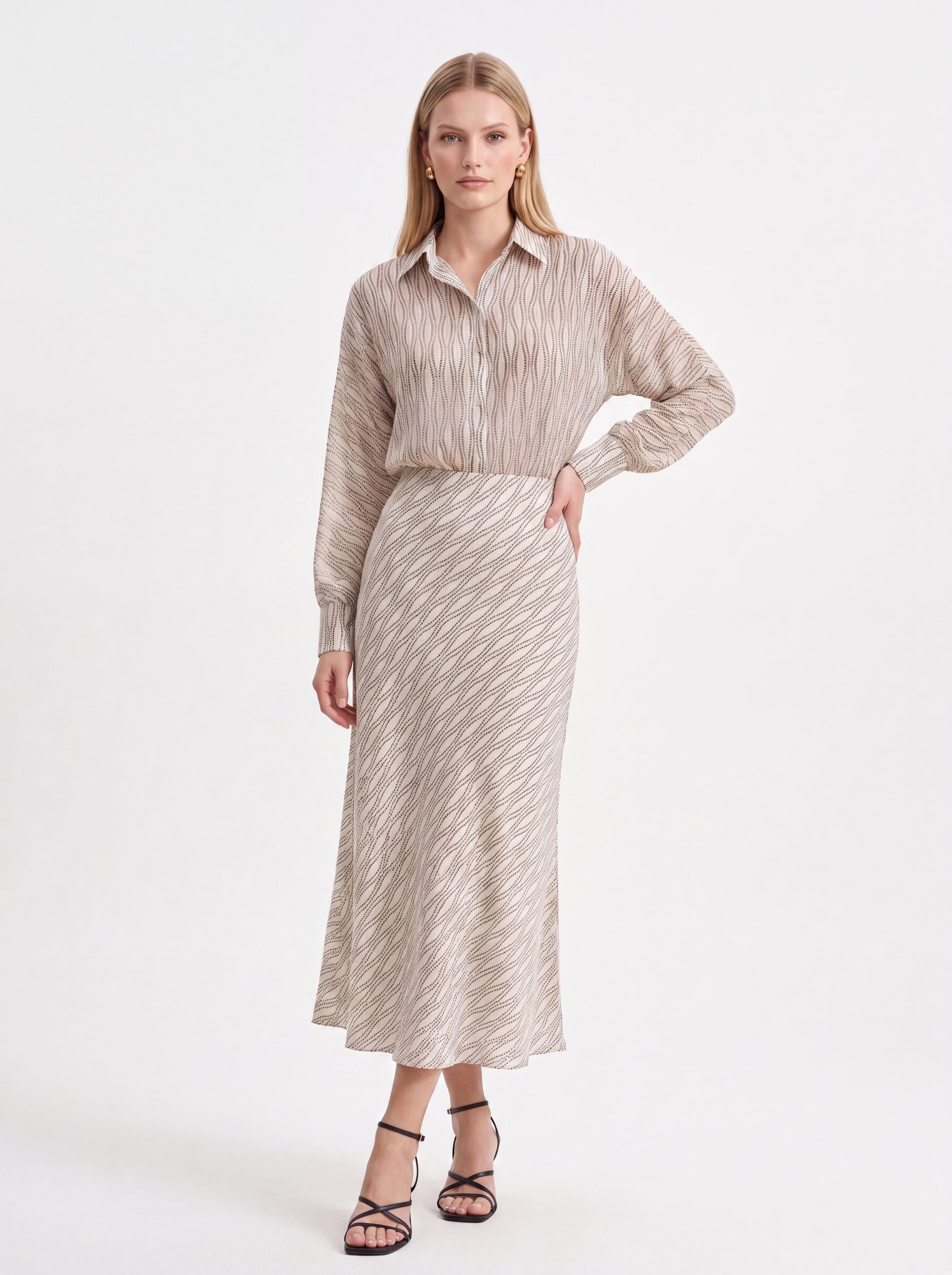 Women's Printed A-Line Maxi Skirt | Premium European Flowing Skirt