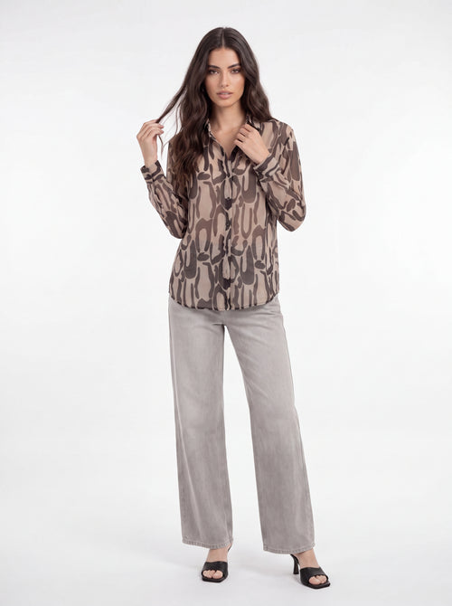 Abstract Print Shirt - Luxury women's fashion by Lioness Walk
