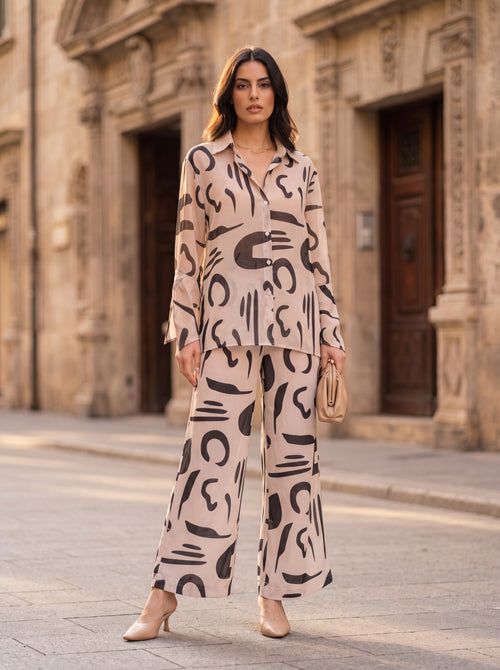 Abstract Print Shirt - Luxury women's fashion by Lioness Walk