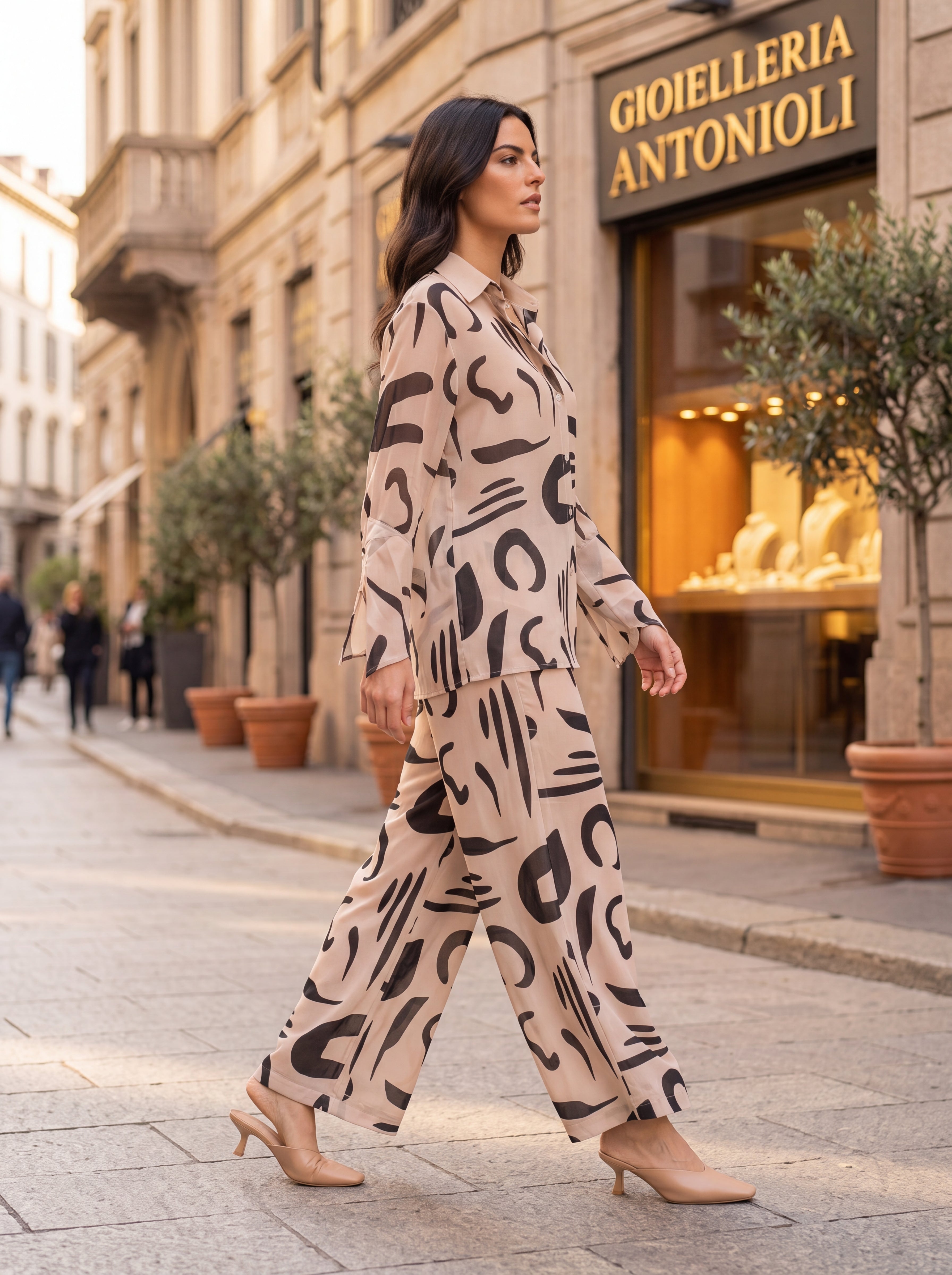 Abstract Print Shirt - Luxury women's fashion by Lioness Walk