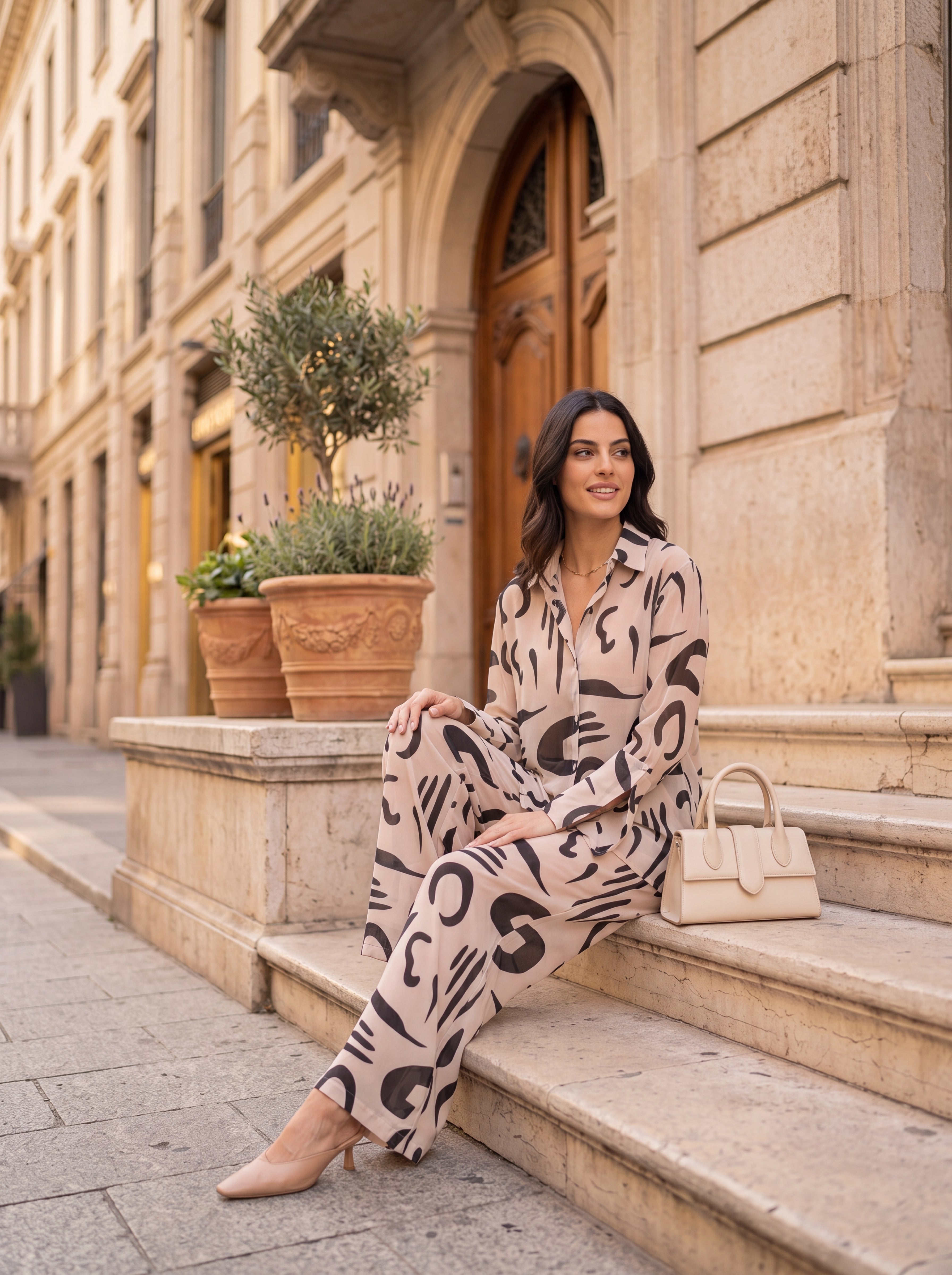 Abstract Print Shirt - Luxury women's fashion by Lioness Walk