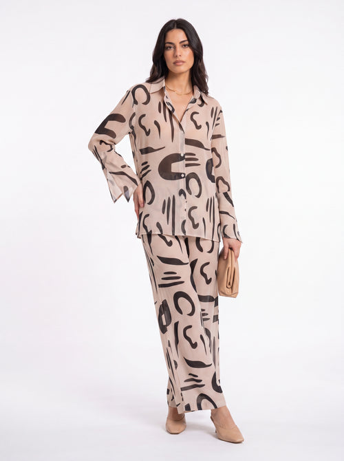 Abstract Print Shirt - Luxury women's fashion by Lioness Walk