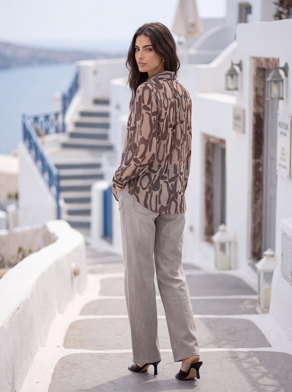 Abstract Print Shirt - Luxury women's fashion by Lioness Walk