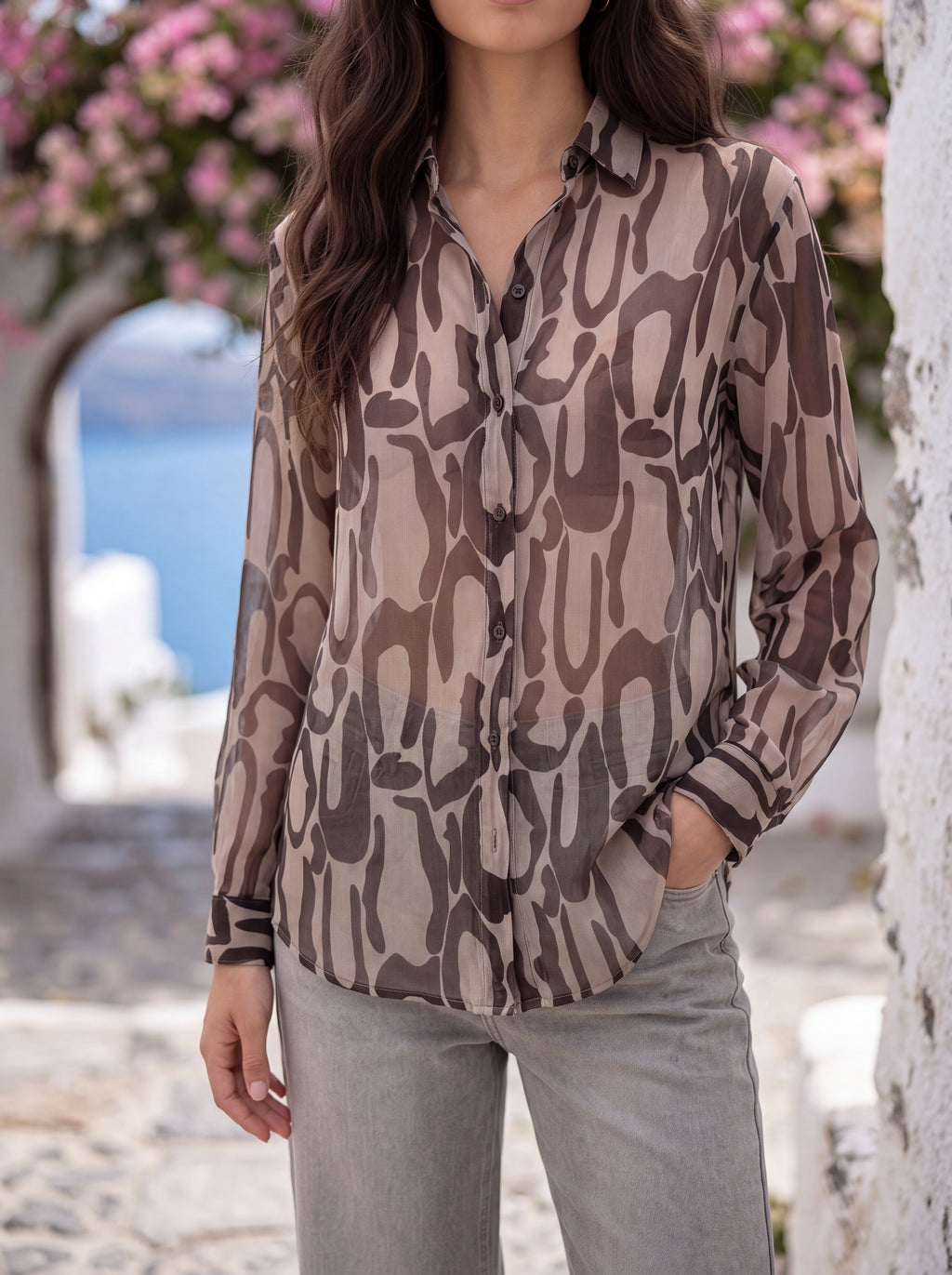 Abstract Print Shirt - Luxury women's fashion by Lioness Walk