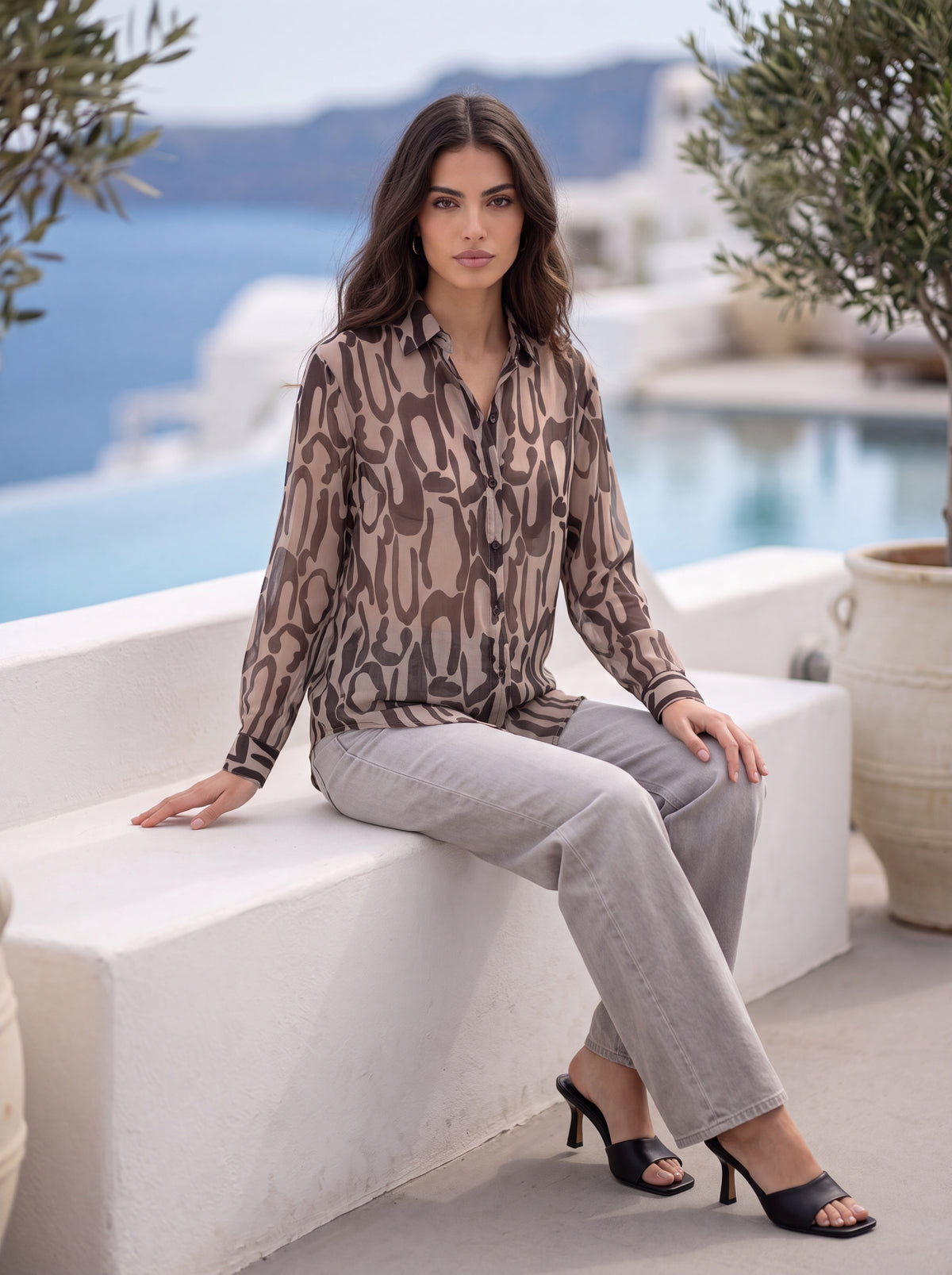 Abstract Print Shirt - Luxury women's fashion by Lioness Walk