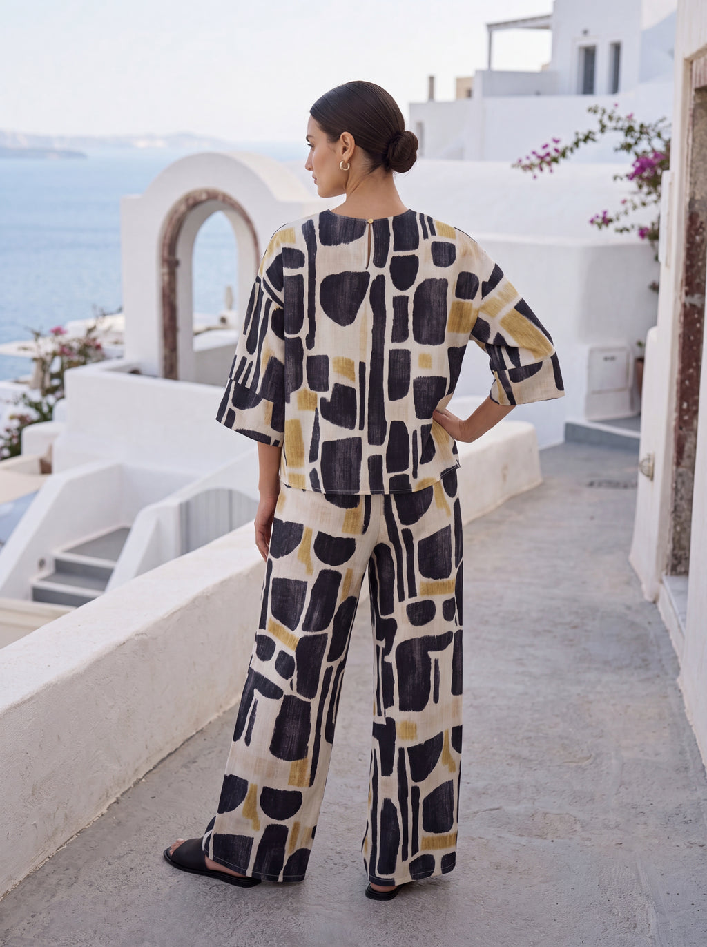 Abstract Printed Co-Ord Top - Luxury women's fashion by Lioness Walk