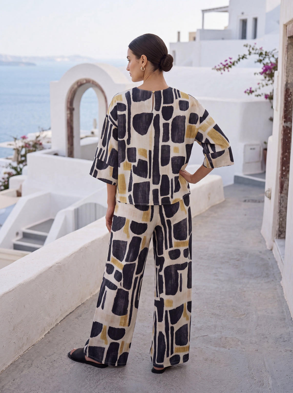 Abstract Printed Co-Ord Top - Luxury women's fashion by Lioness Walk