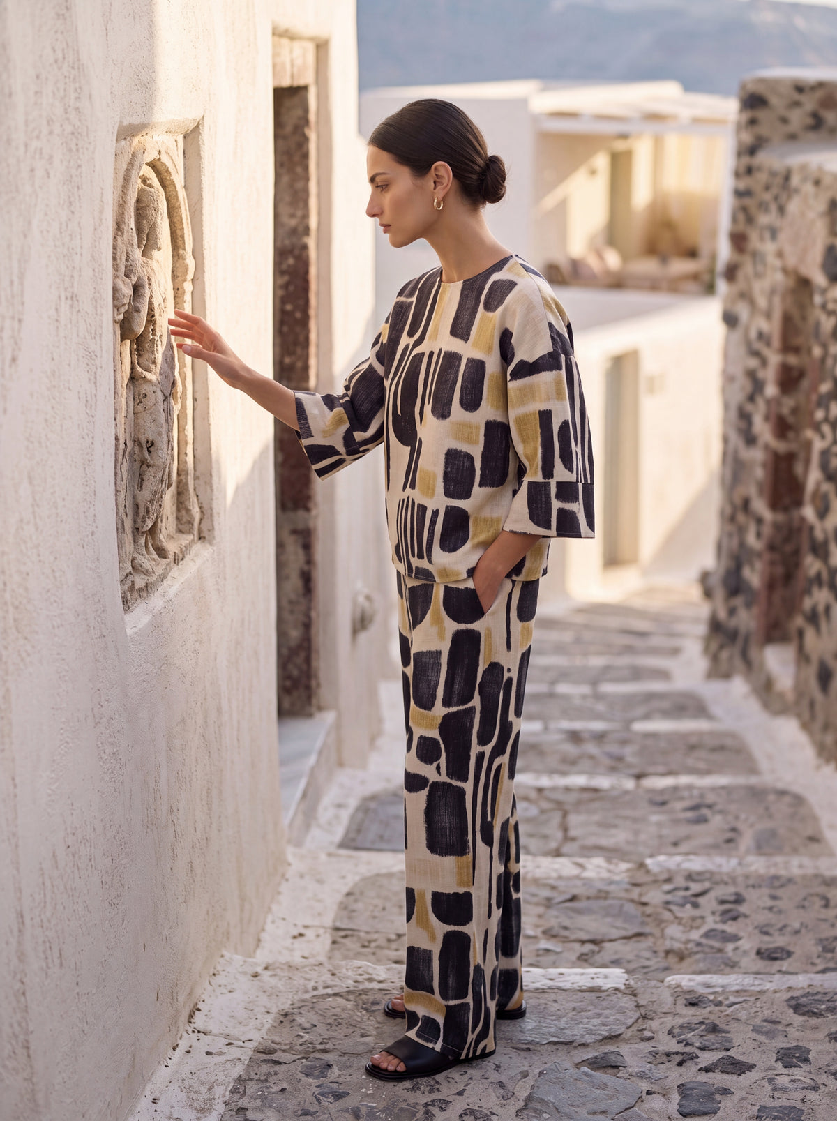 Abstract Printed Co-Ord Top - Luxury women's fashion by Lioness Walk