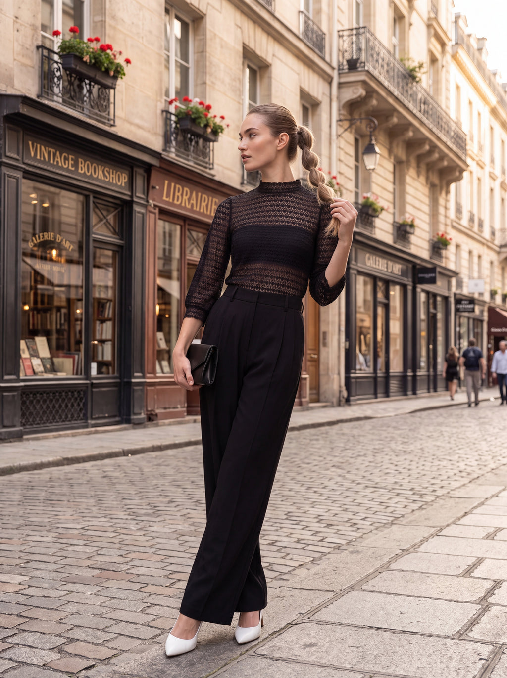 Black Lace High Neck Top - Luxury women's fashion by Lioness Walk