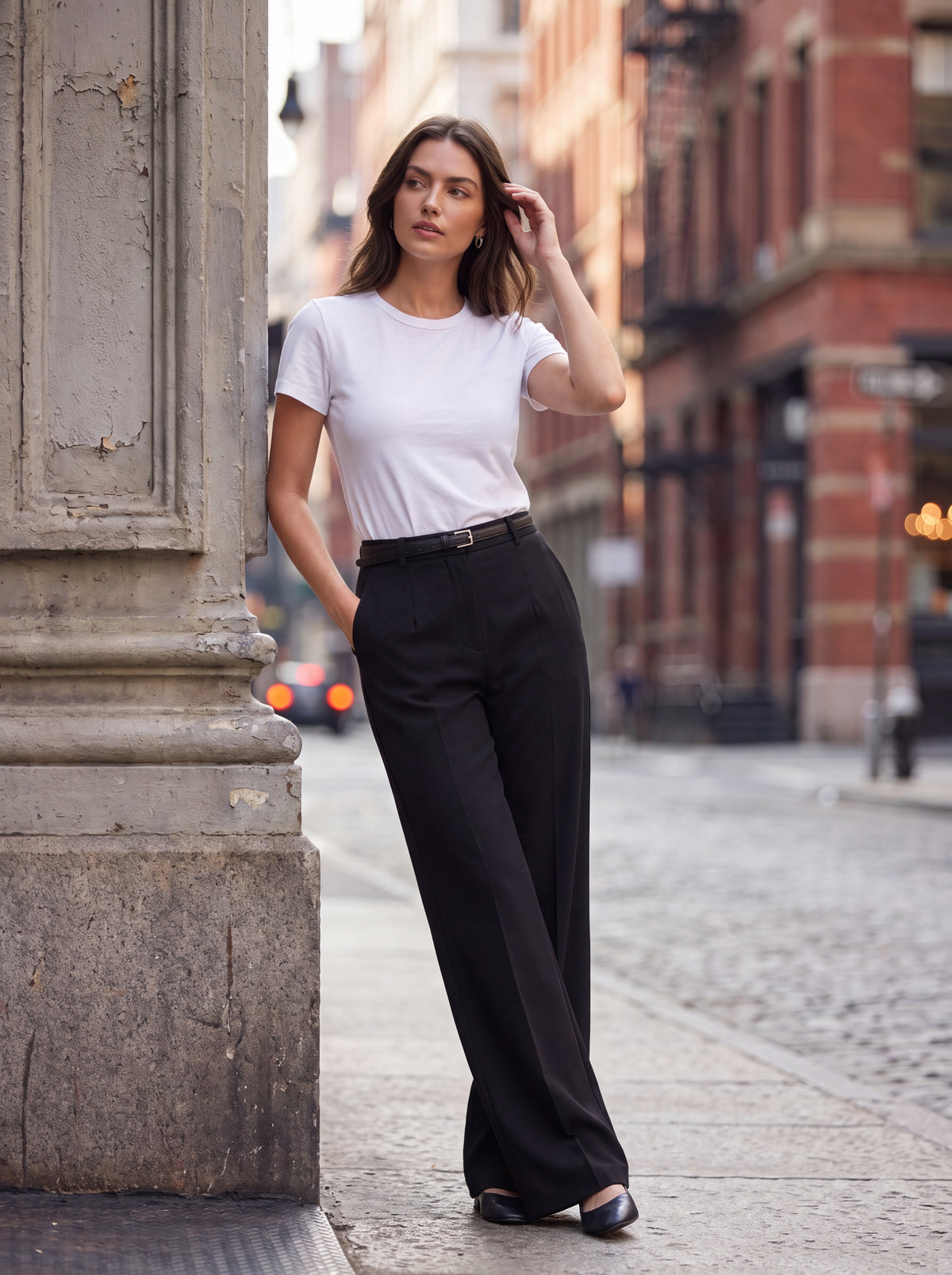 Black Wide Leg Formal Trousers - Luxury women's fashion by Lioness Walk