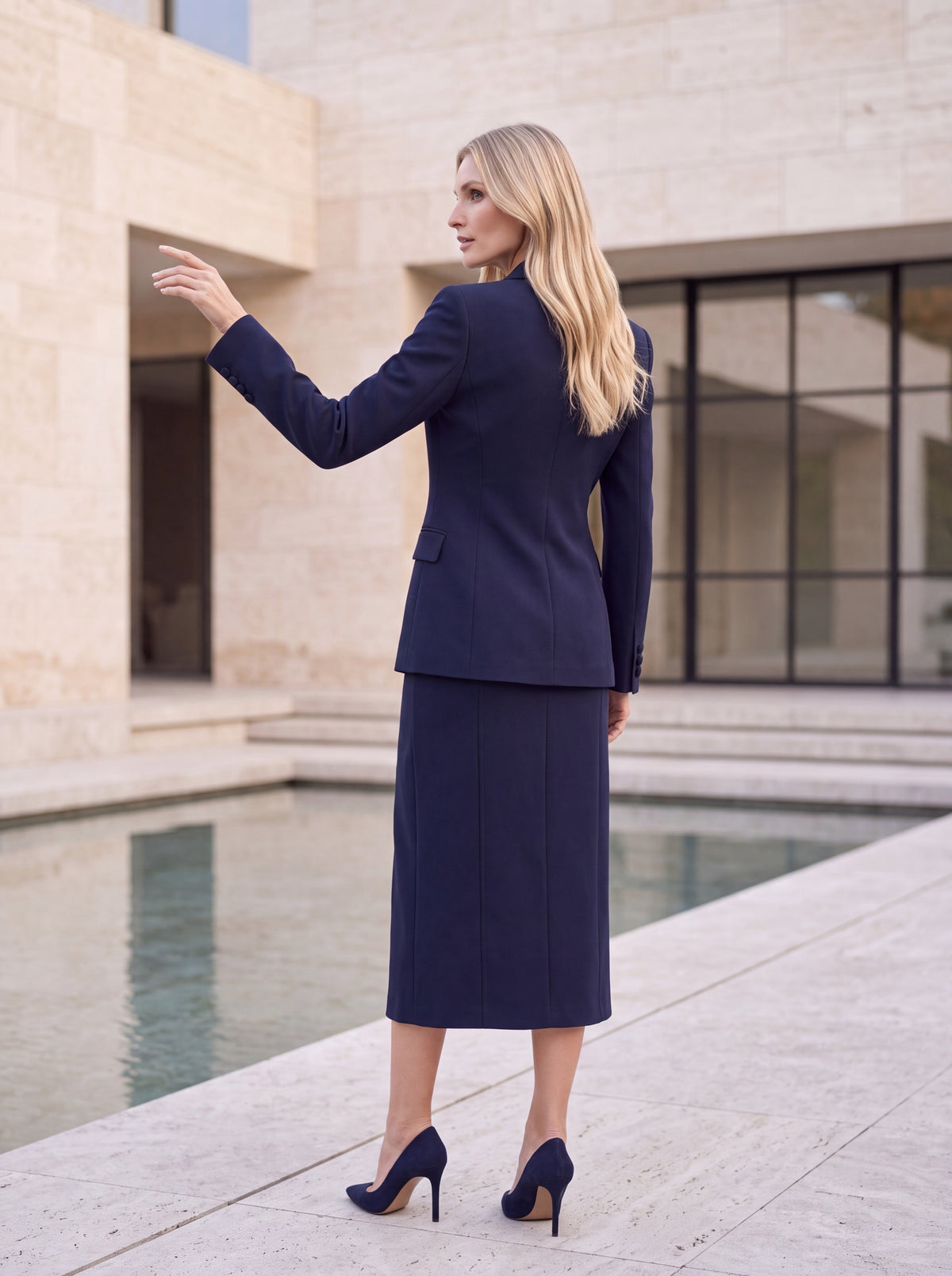 Blazer & Midi Skirt Pair - Luxury women's fashion by Lioness Walk