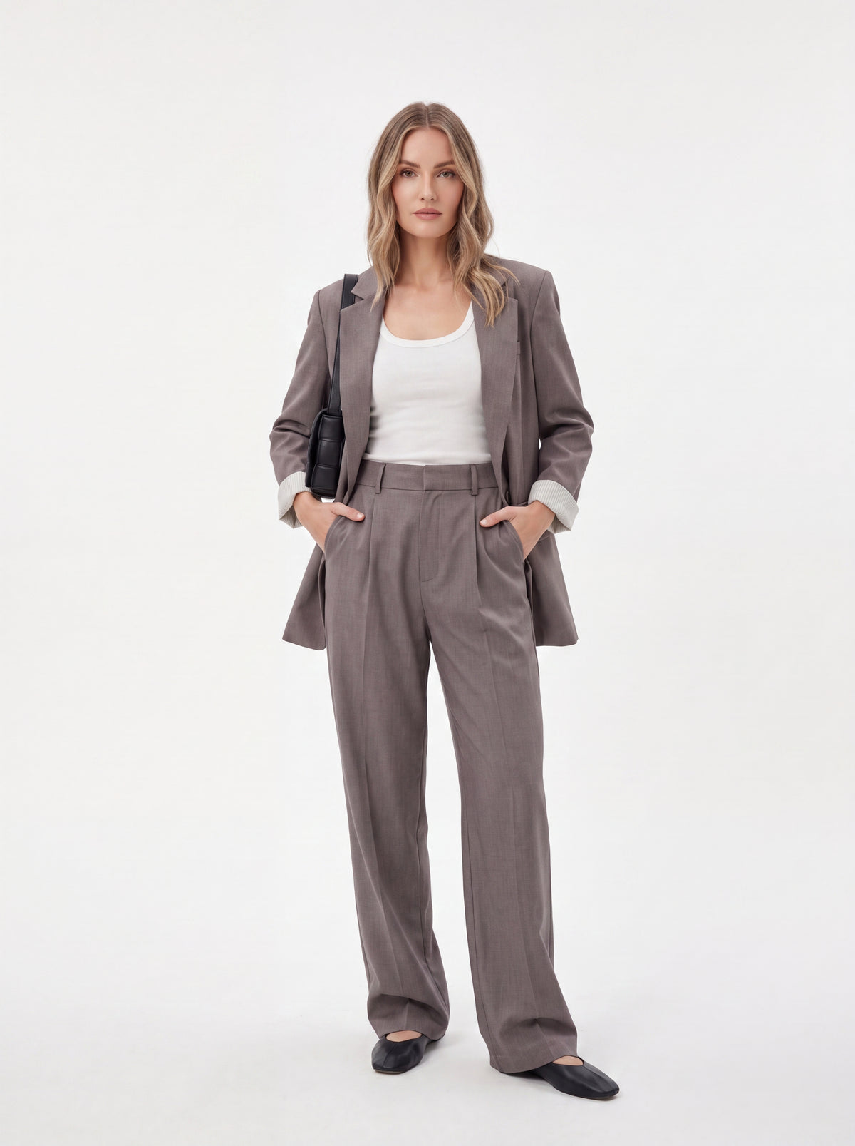 Blazer & Wide-Leg Trouser Pair - Luxury women's fashion by Lioness Walk