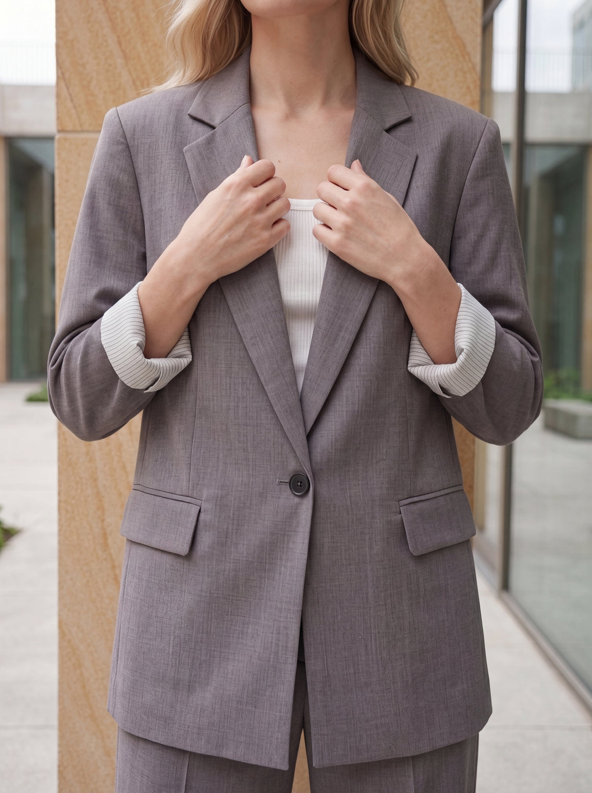 Blazer & Wide-Leg Trouser Pair - Luxury women's fashion by Lioness Walk