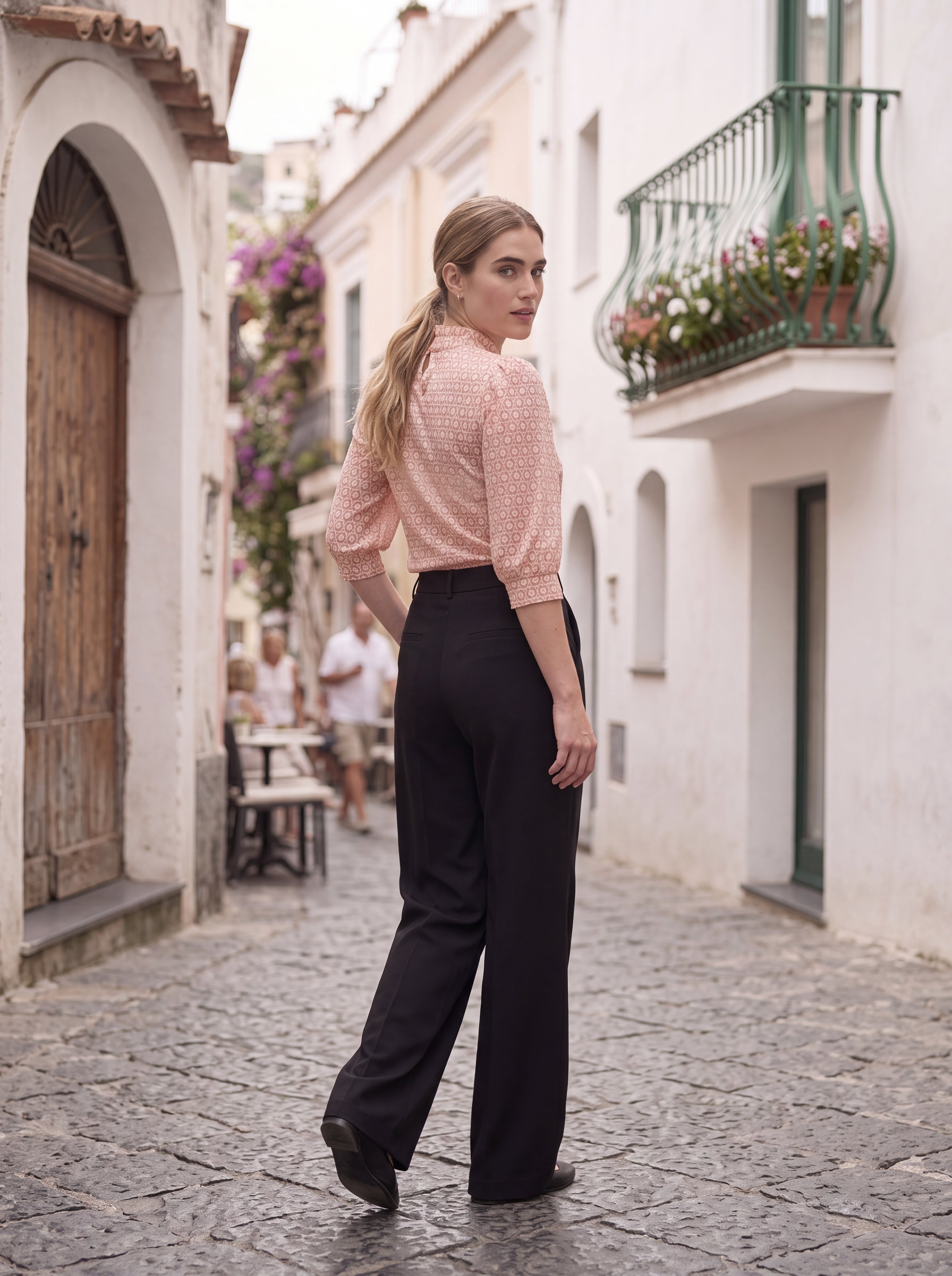 Blush High Neck Textured Top - Luxury women's fashion by Lioness Walk