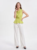 Draped Knot Peplum Top - Luxury women's fashion by Lioness Walk