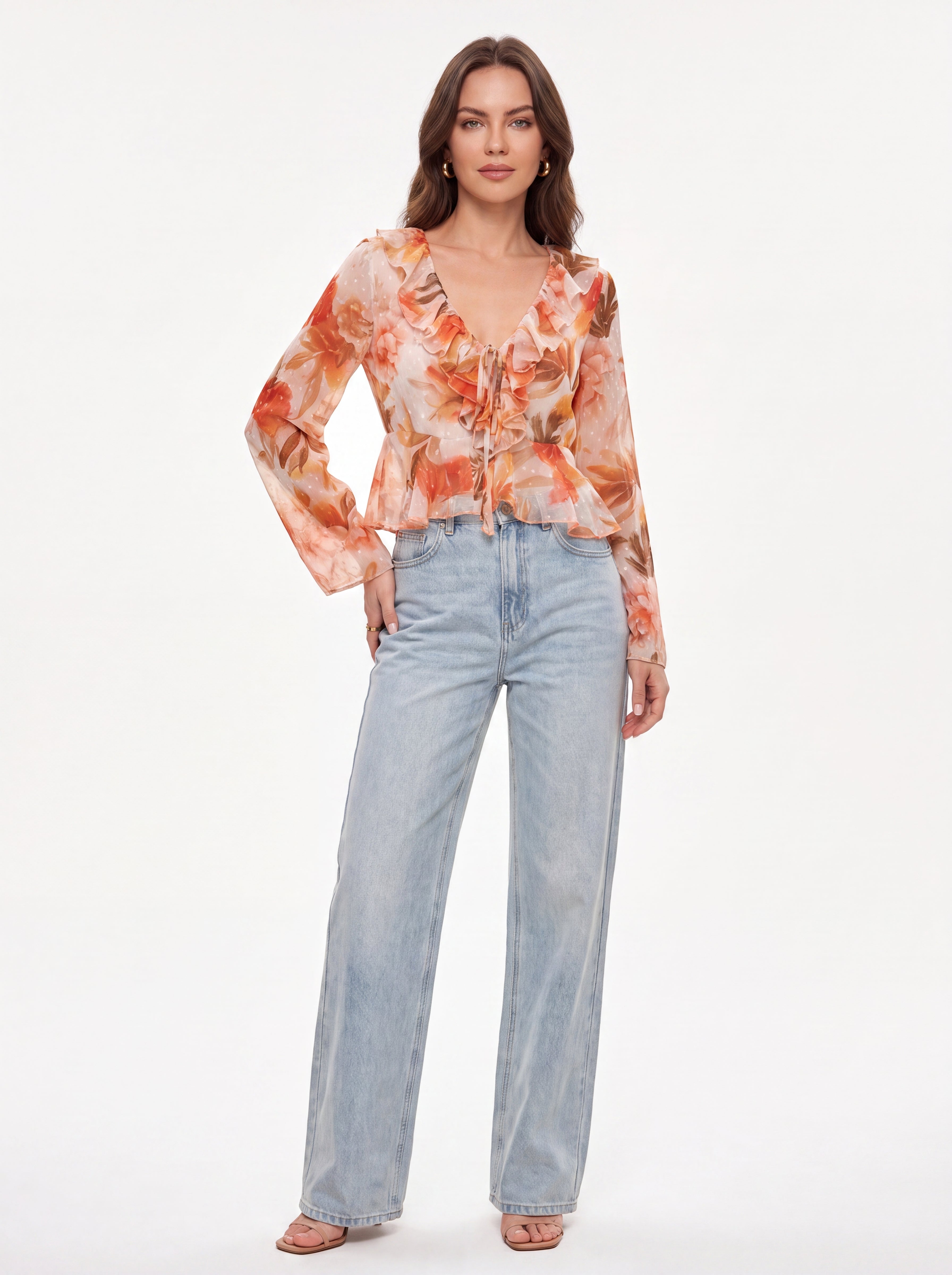 Floral Ruffle Blouse - Luxury women's fashion by Lioness Walk