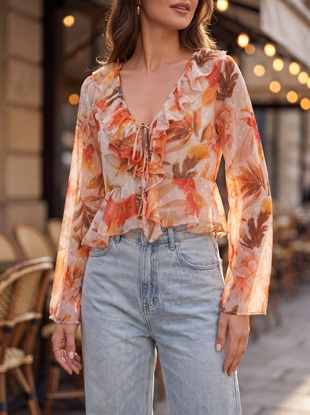 Floral Ruffle Blouse - Luxury women's fashion by Lioness Walk