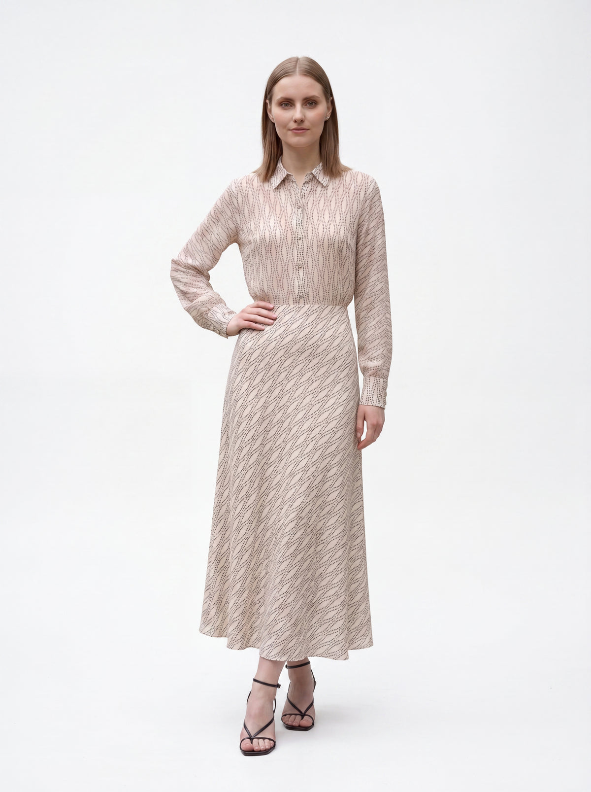 Printed Button-Up Shirt - Luxury women's fashion by Lioness Walk