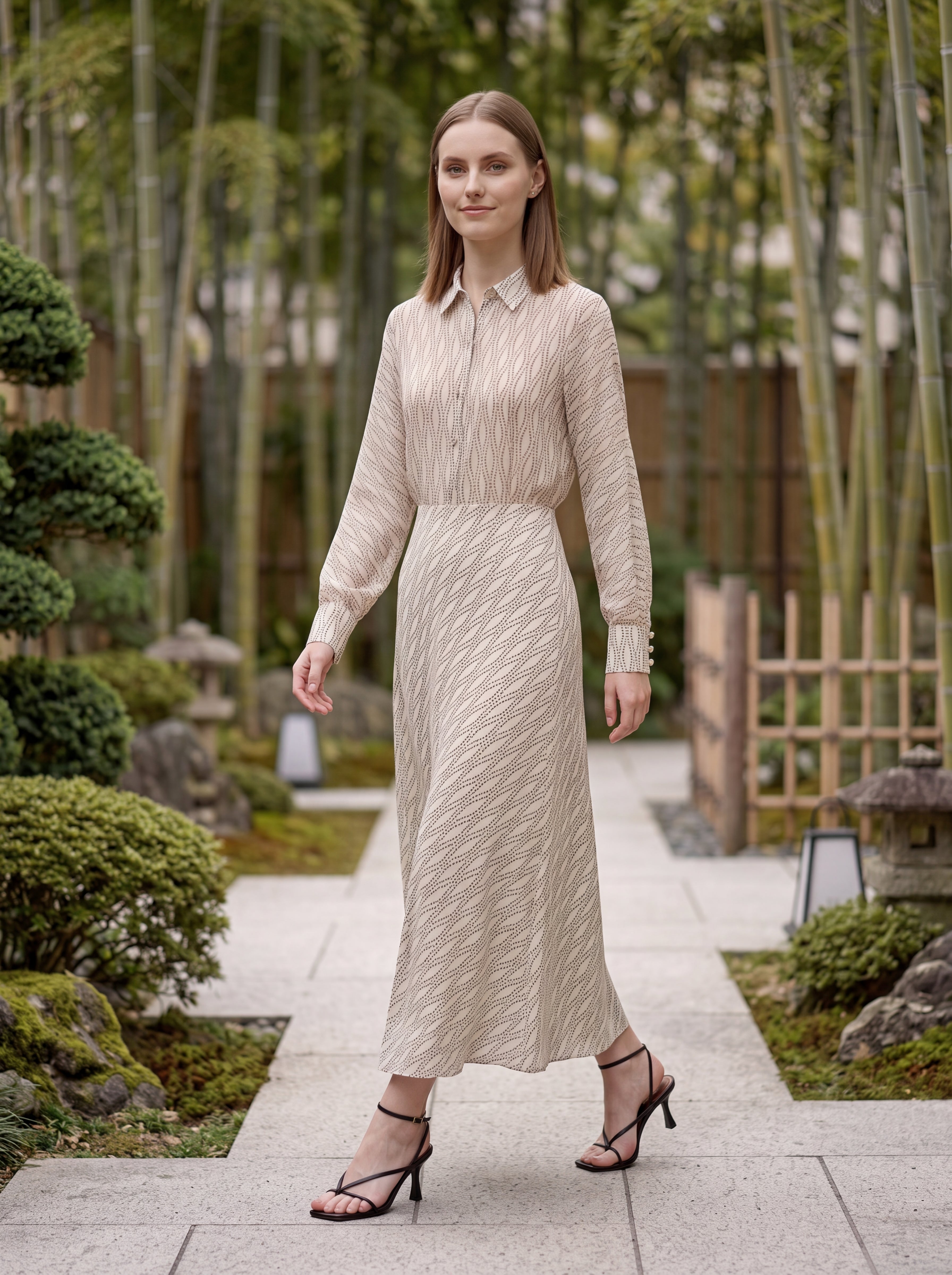 Printed Button-Up Shirt - Luxury women's fashion by Lioness Walk