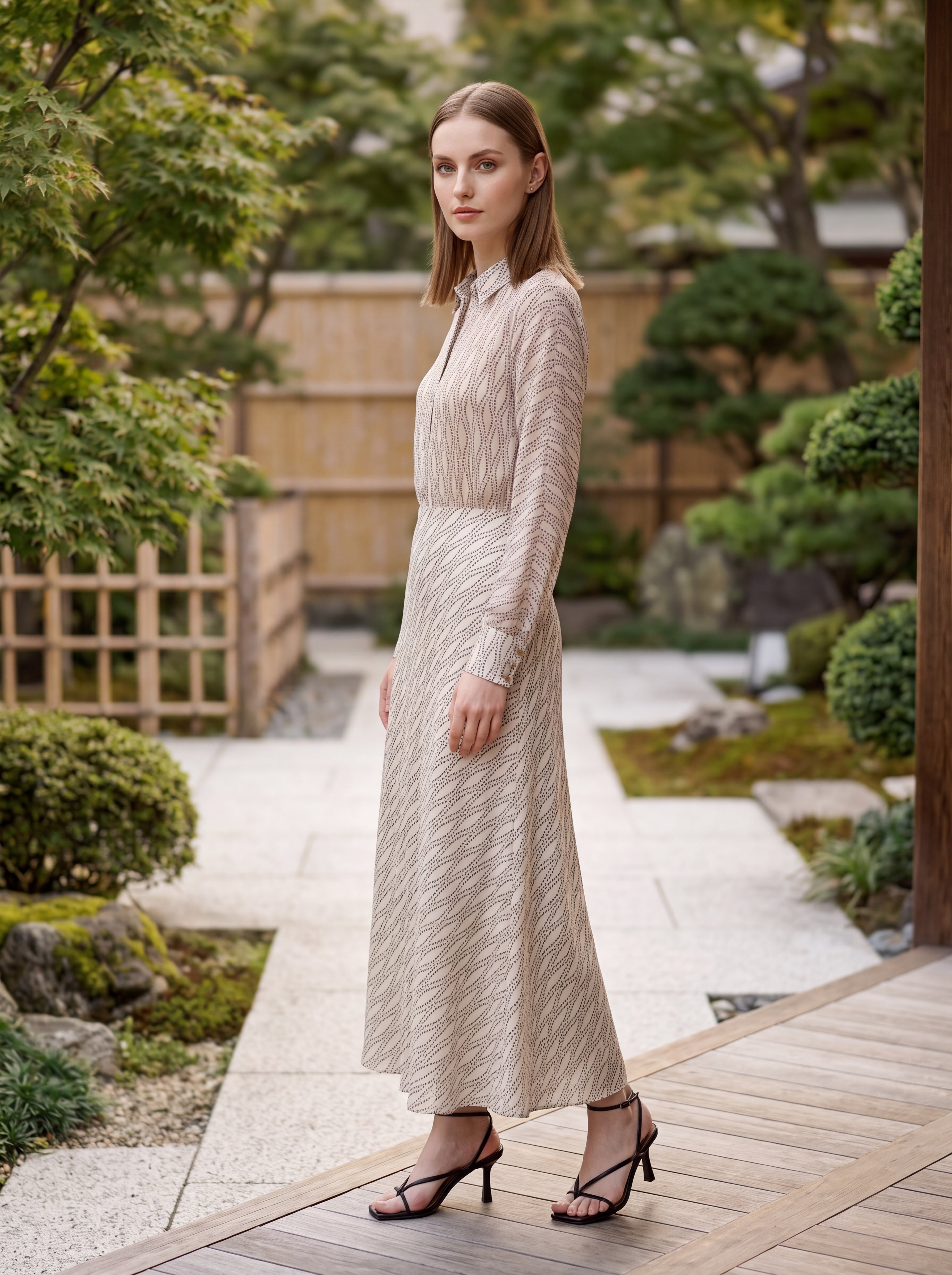 Printed Button-Up Shirt - Luxury women's fashion by Lioness Walk