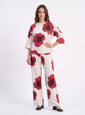 Printed Top & Wide-Leg Trouser Pair - Luxury women's fashion by Lioness Walk