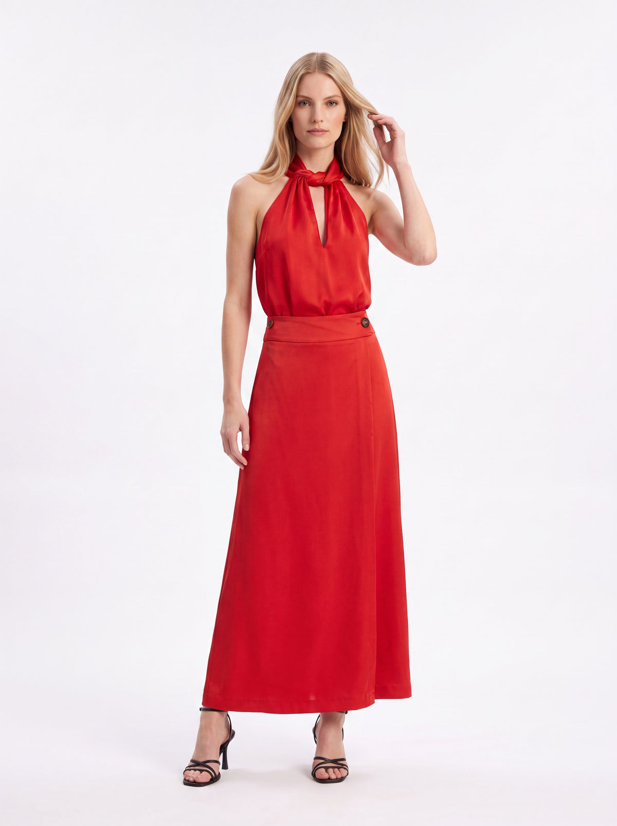 Red Maxi Skirt - Luxury women's fashion by Lioness Walk