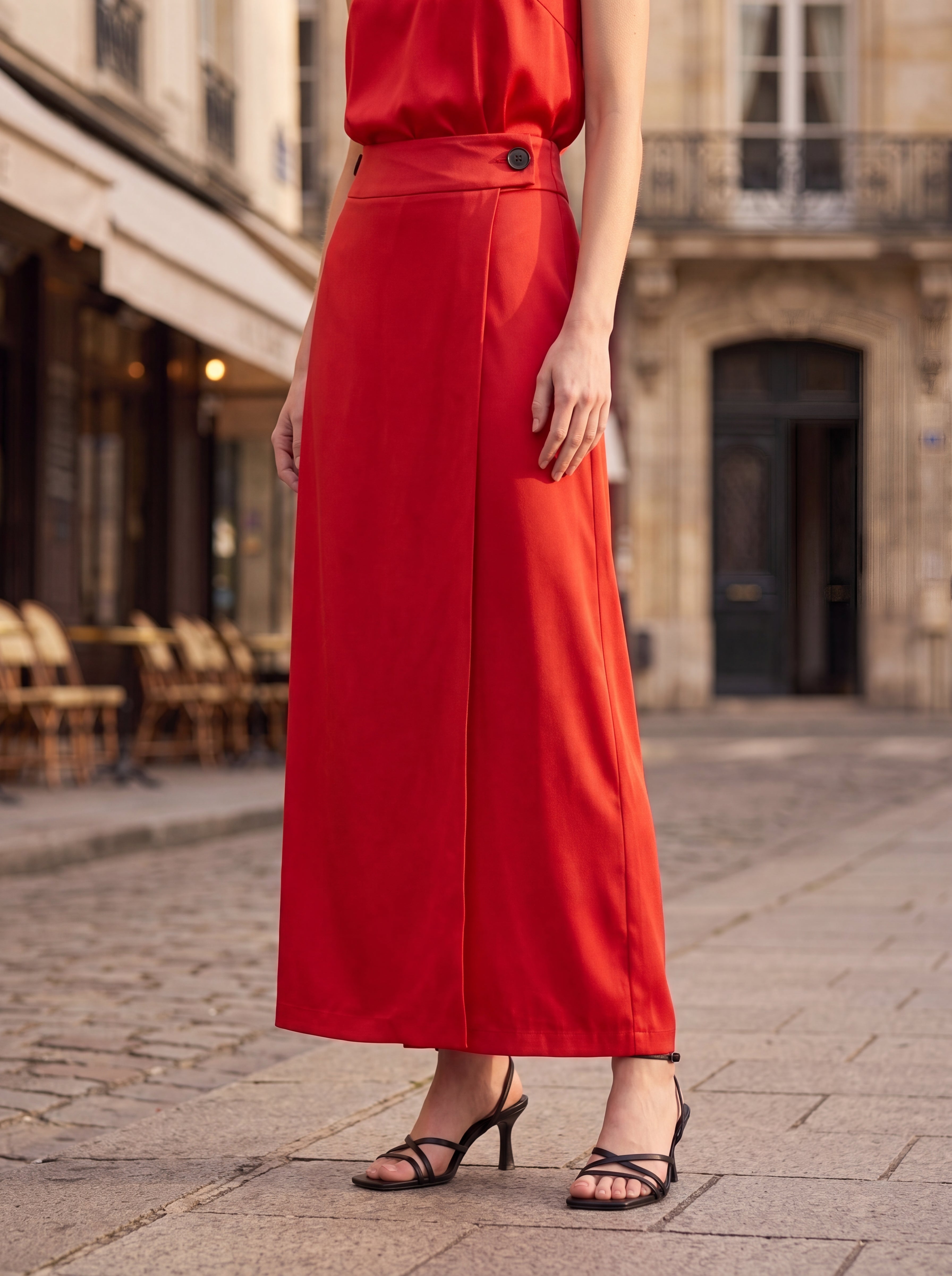 Red Maxi Skirt - Luxury women's fashion by Lioness Walk