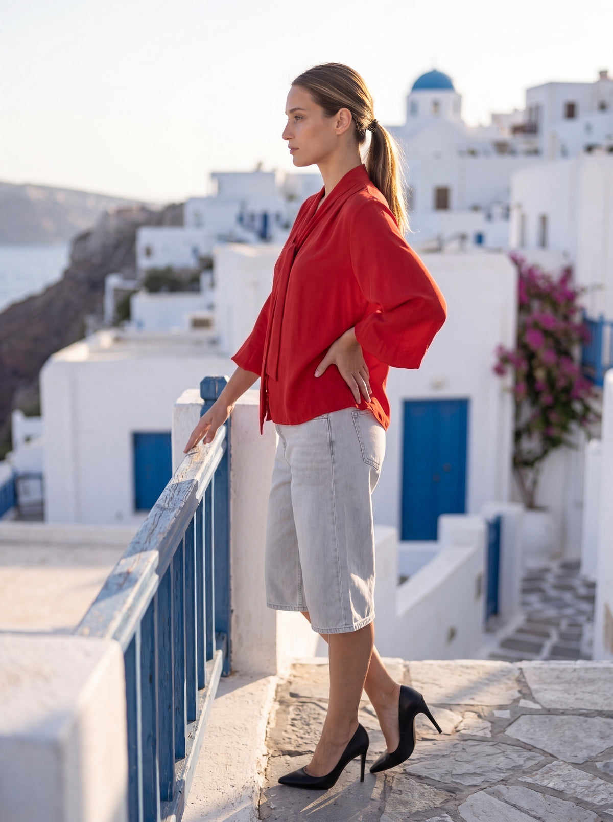 Satin Tie-Neck Shirt - Luxury women's fashion by Lioness Walk