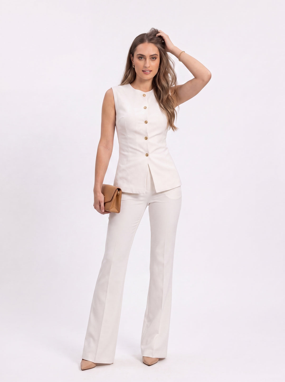 Sleeveless Vest & Tailored Trouser Pair - Luxury women's fashion by Lioness Walk