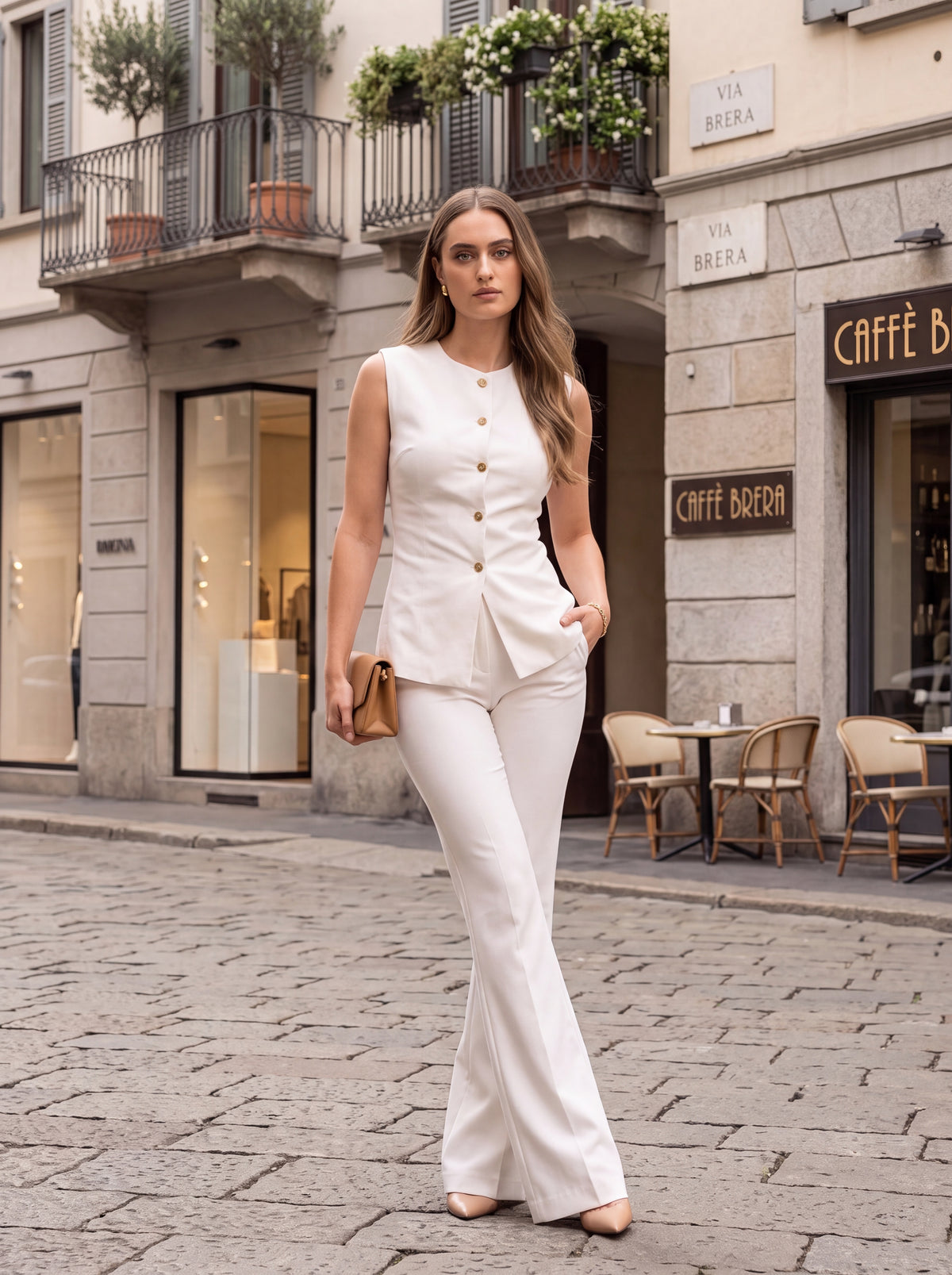 Sleeveless Vest & Tailored Trouser Pair - Luxury women's fashion by Lioness Walk